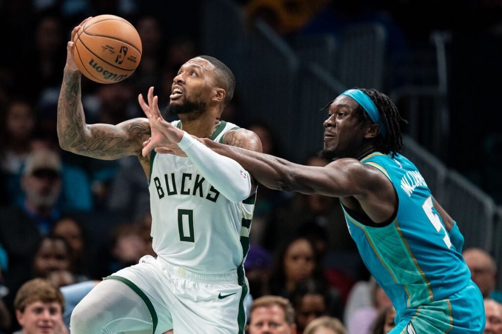 milwaukee bucks vs charlotte hornets match player stats